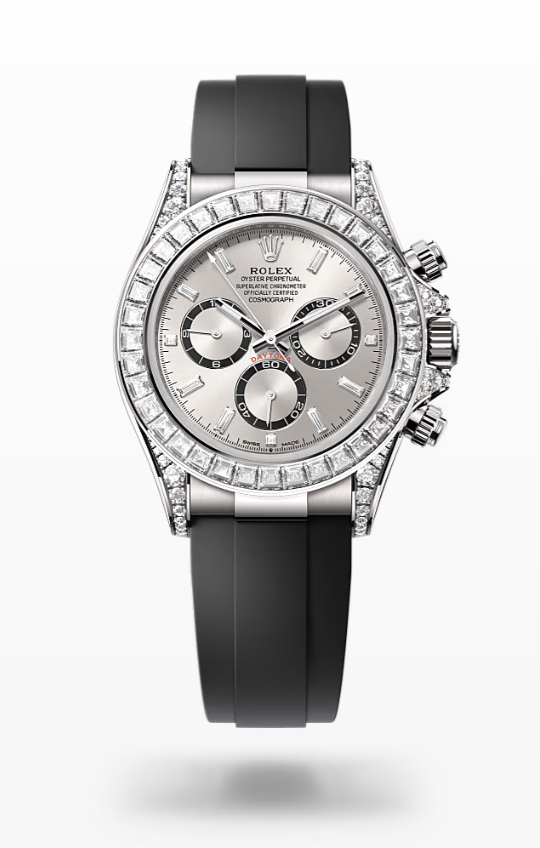 Rolex Cosmograph Daytona - Steel, bright black counter rings set with diamonds - White gold and diamonds Rolex Cosmograph Daytona Diamond