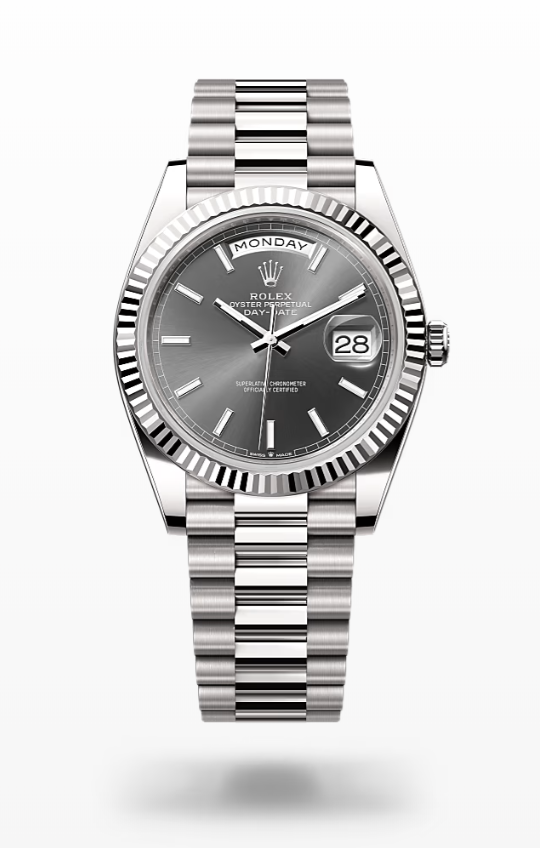 Rolex Day-Date - Slate - White gold Rolex Day-Date
