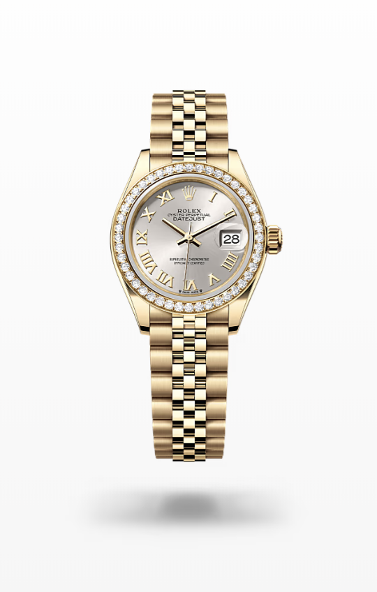 Rolex Lady-Datejust - Silver, yellow gold and diamond-set, jubilee I Rolex Lady-Datejust President Diamond