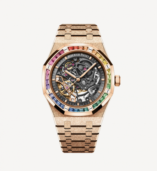 Royal Oak - Frosted gold double balance wheel openworked - Pink gold Audemars Piguet Pink Gold