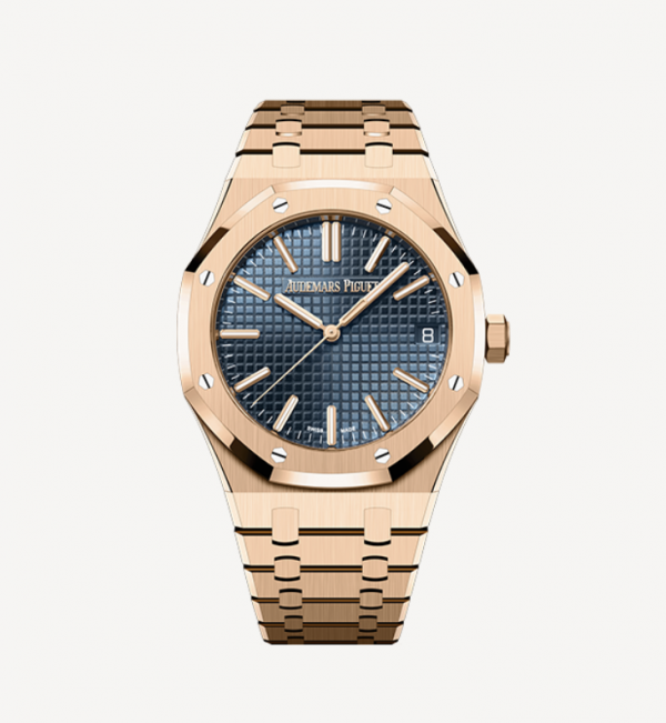 Royal Oak - Selfwinding - Pink gold, bleu nuit Audemars Piguet Pink Gold